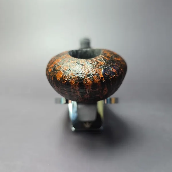 Eclesias Contrast Sandblasted Opera Squat Tomato Handmade Briar Pipe, New - Image 3