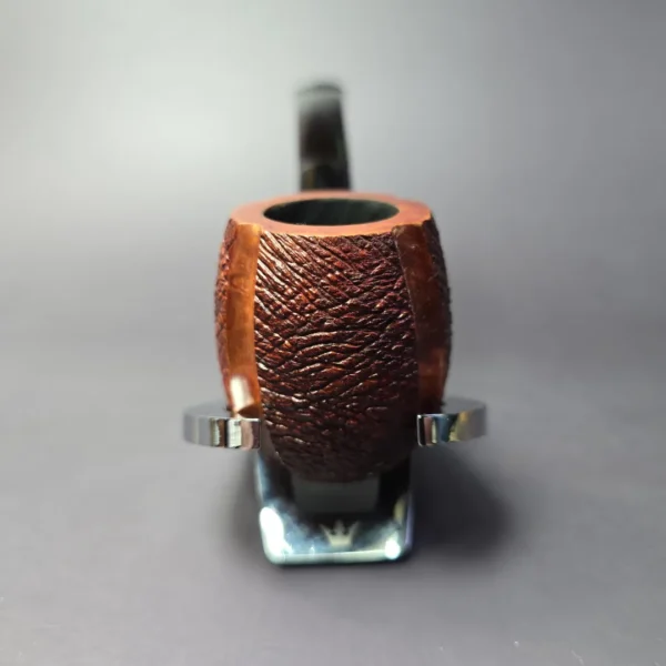 The Quaint 210 Partially Rusticated Bent Billiard Estate Briar Pipe, Italian Estates - Image 3