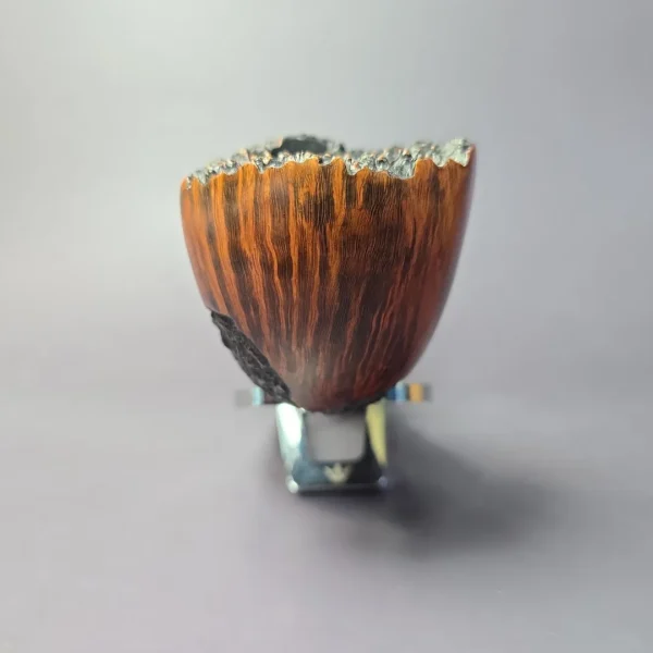 Bari Wiking XL Partially Rusticated Freehand Estate Briar Pipe, Danish Estates - Image 3