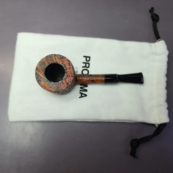 Proxima by Piero Vitale Contrast Sandblasted Pot Briar Pipe, New - Image 3
