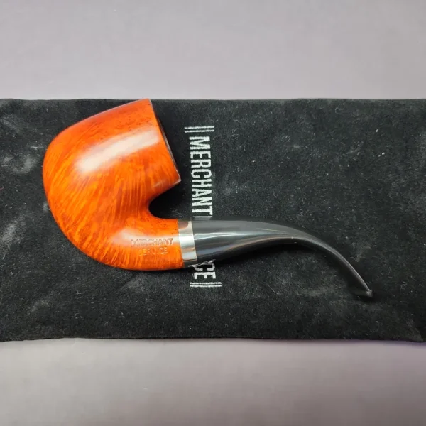 Merchant Service Smooth “Full Bent” Bent Billiard Artisan Briar Pipe, New - Image 3
