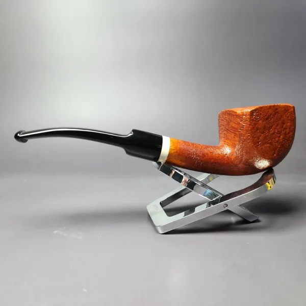 Sean Reum Glacier Sandblasted Panel Pot Briar Pipe, New - Image 3