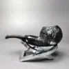 BriarWorks OR01 Sandblasted Stubby Apple Briar Pipe, New - Image 3