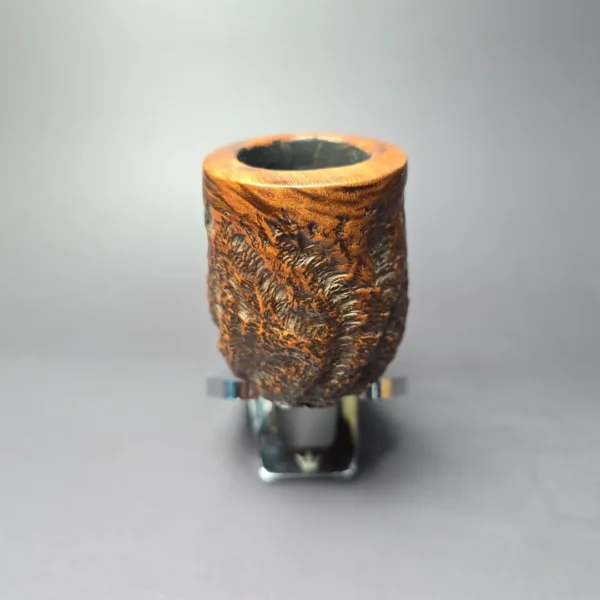 Custom-Bilt Mincer Era XL Rusticated Filter Billiard Estate Briar Pipe, - Image 4