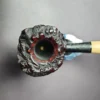 HS Studio Sandblasted Cherrywood w/ Boxwood Estate Briar Pipe, Unsmoked - Image 4