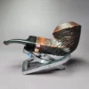 Morgan BlackJack 20 Sandblasted Bulldog Briar Pipe, New - Image 4