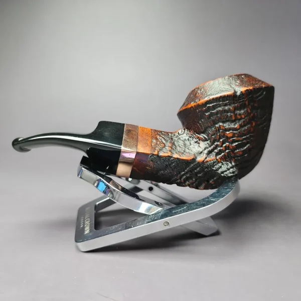 Morgan BlackJack 20 Sandblasted Bulldog Briar Pipe, New - Image 4