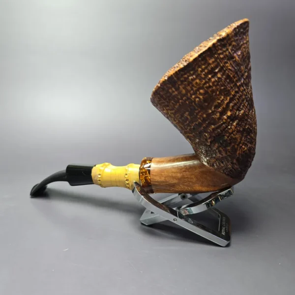 Mario Grandi Magnum Sandblasted Dublin Estate Briar Pipe, Italian Estates - Image 4