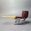 Sean Reum Glacier Sandblasted Billiard Estate Briar Pipe, New - Image 4