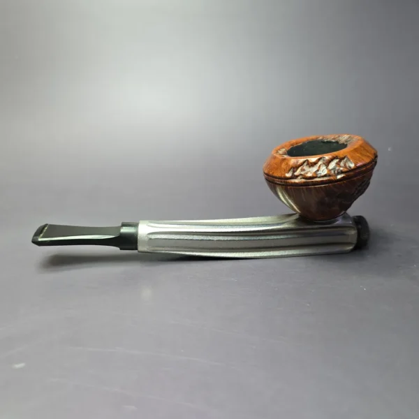 Kirsten CX Rusticated Metal & Briar Estate Pipe, American Estates - Image 4