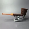 Reid Robertson Sandblasted Dublin w/ Zebrawood Handmade Briar Pipe, New - Image 4