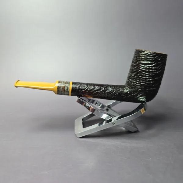 Reid Robertson Sandblasted Lovat w/ Corian Handmade Briar Pipe, New - Image 4