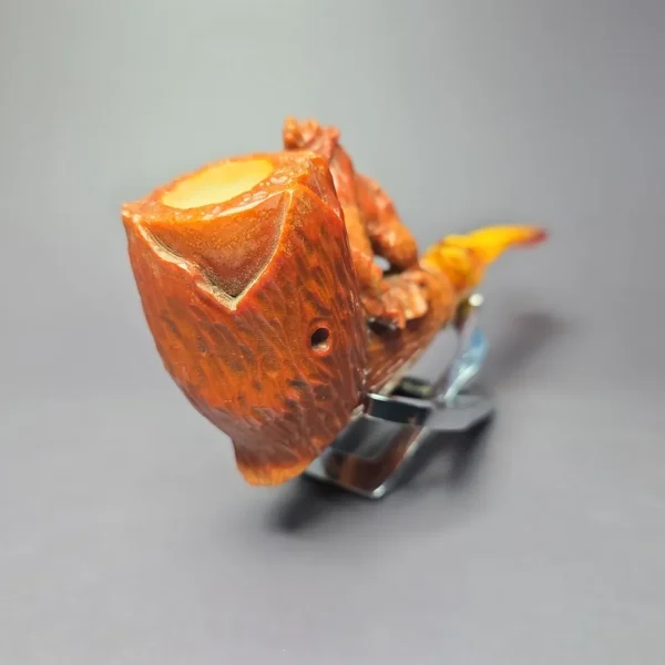 MBSD Meerschaum Masters by Karahan, Grizzly Bear, Block Meerschaum Pipe, New - Image 4