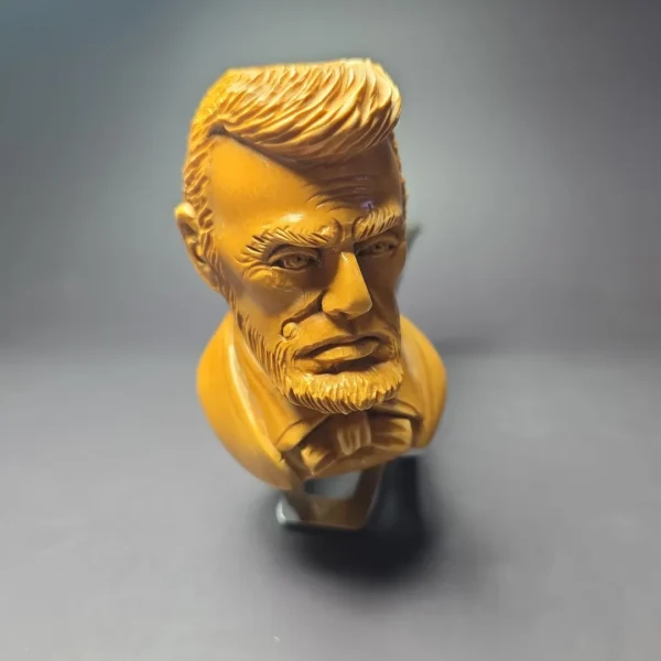 MBSD Meerschaum Masters by Karahan Abraham Lincoln Block Meerschaum Pipe, Briar-Mortise - Image 4