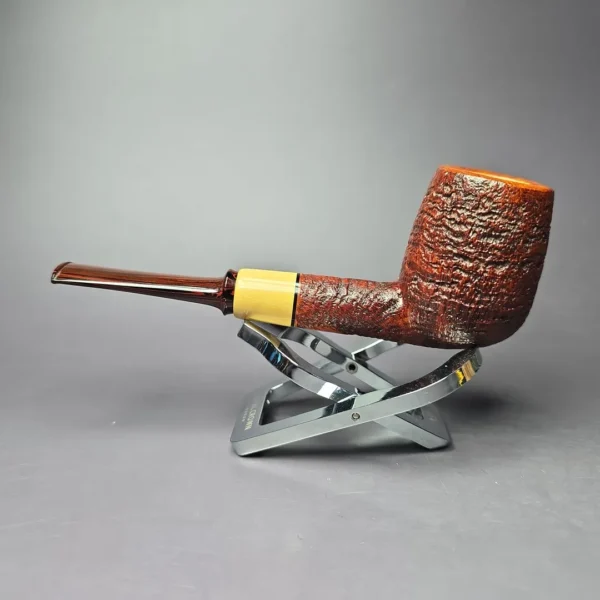 Smith House Sandblasted Billiard w/ Boxwood Handmade Briar Pipe, New - Image 4