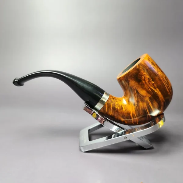 Merchant Service Smooth “Full Bent” Bent Billiard Artisan Briar Pipe, New - Image 4