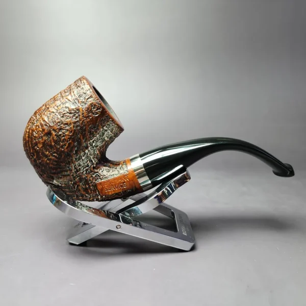 Merchant Service Sandblasted "Full Bent"  Bent Billiard Artisan Briar Pipe, New - Image 4