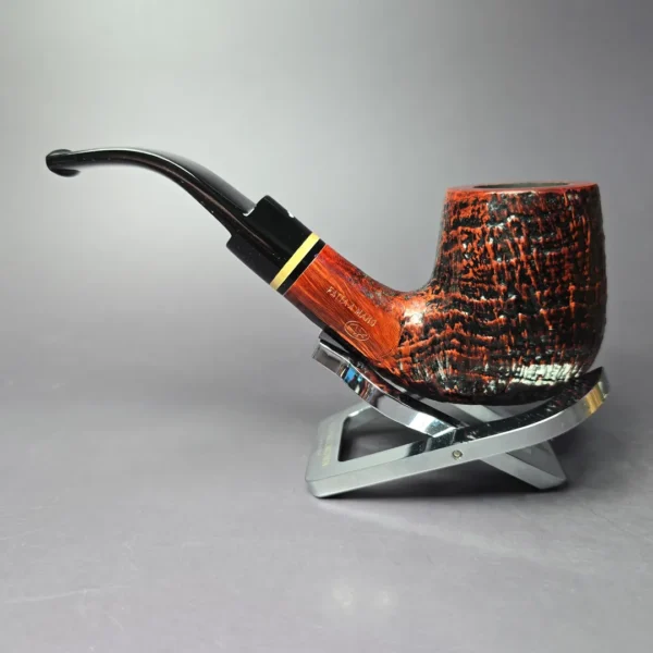 Caminetto 2020/2021 Sandblasted Bent Billiard Estate Briar Pipe, Italian Estates - Image 5