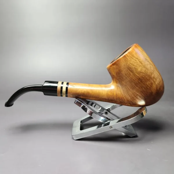 Vipirati 1 Clover Smooth Bent Billiard Estate Briar Pipe, Italian Estates - Image 3