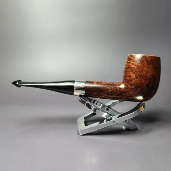Peterson Aran Nickel Mounted 106 Smooth Billiard Estate Briar Pipe, Irish Estates - Image 5