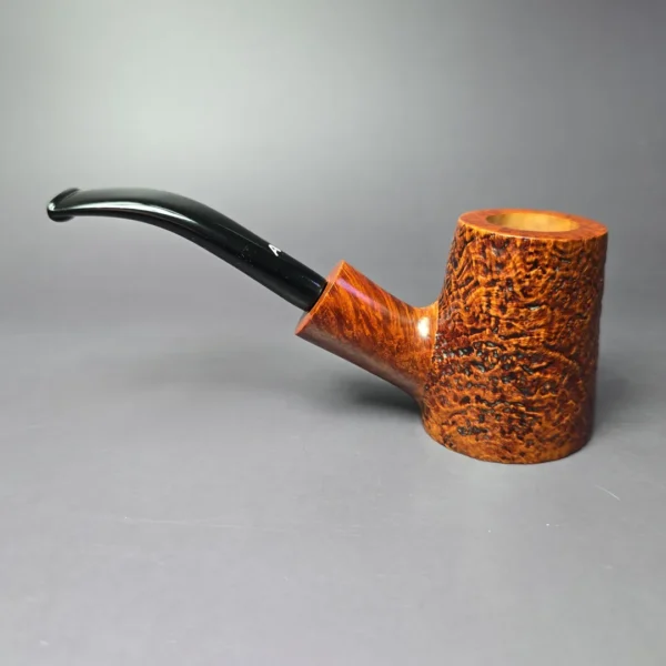 Ascorti Sabbia Di Oro Sandblasted Cherrywood Sitter Estate Briar Pipe, Unsmoked - Image 5