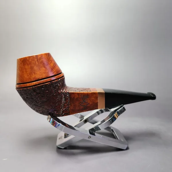 Morgan BlackJack 32 Partially Sandblasted Bulldog Briar Pipe, New - Image 5