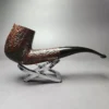 James Upshall w/ Bill Taylor Sandblasted Bent Billiard Estate Briar Pipe, Unsmoked - Image 5