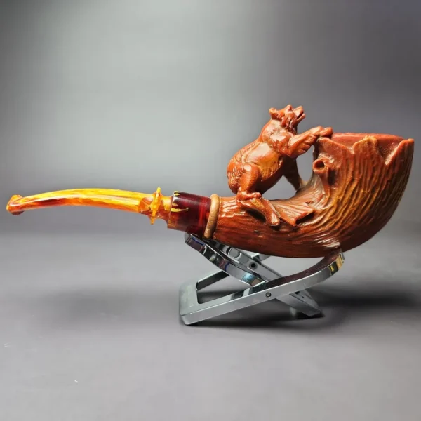 MBSD Meerschaum Masters by Karahan, Grizzly Bear, Block Meerschaum Pipe, New - Image 5