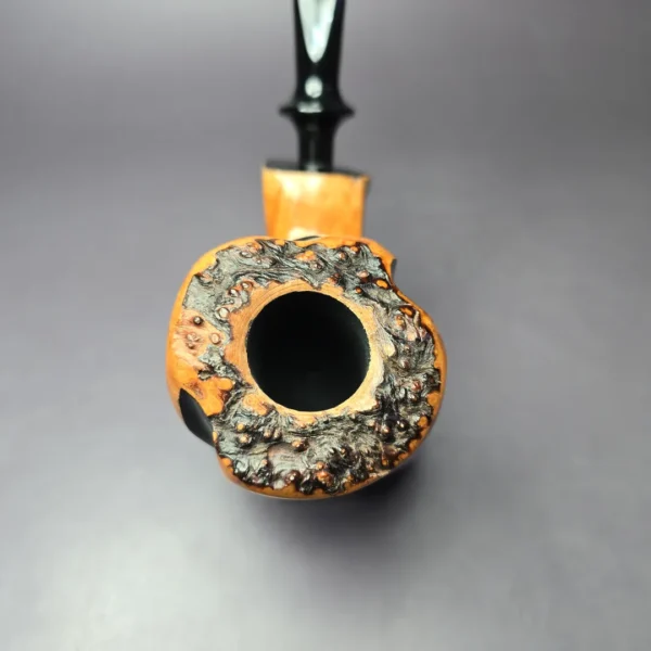 Nording Spiral Partially Rusticated Freehand Estate Briar Pipe, Unsmoked - Image 5