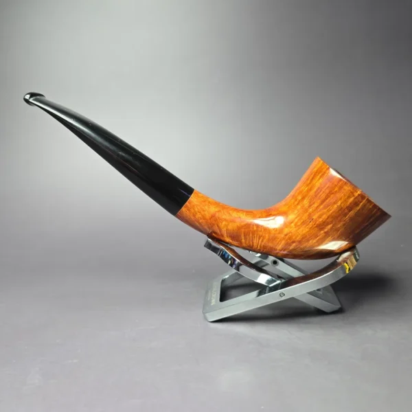 Dave Neeb Smooth Horn Handmade Briar Pipe, New - Image 5