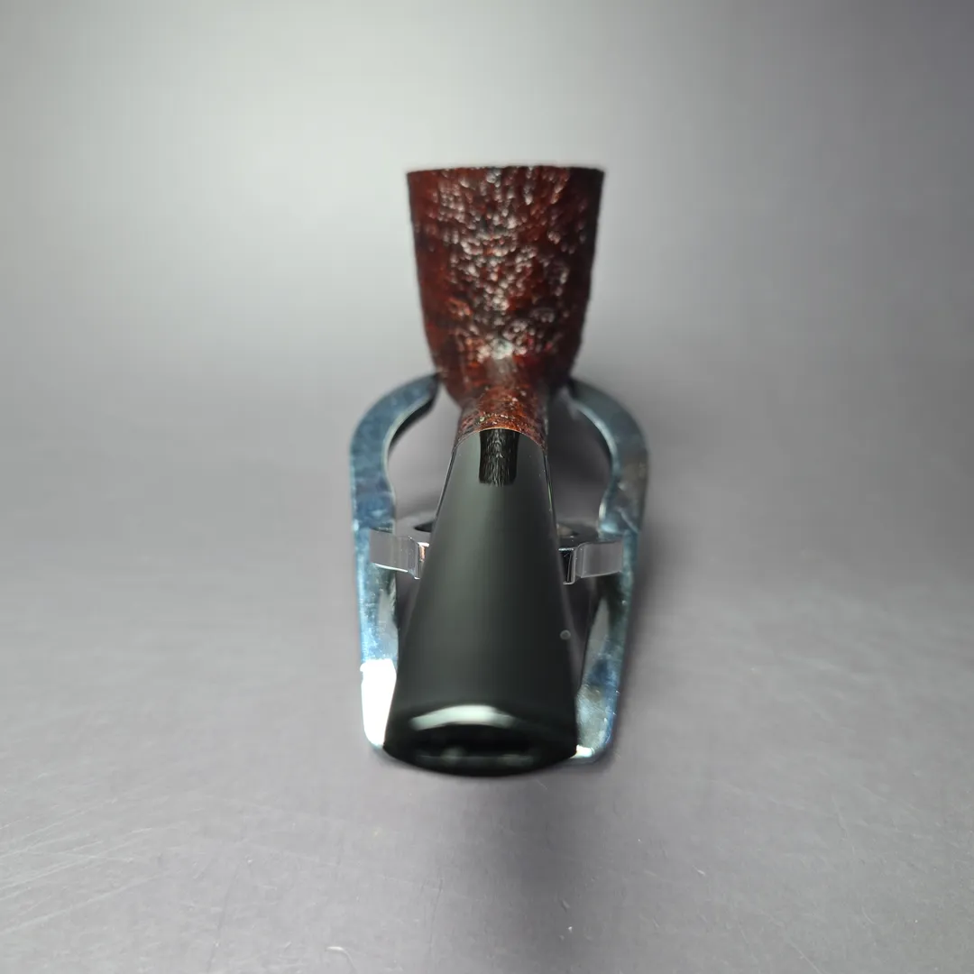 Briarworks Classic C61 Crimson Sandblasted Dublin w/ Black Stem Briar Pipe, New - Image 5