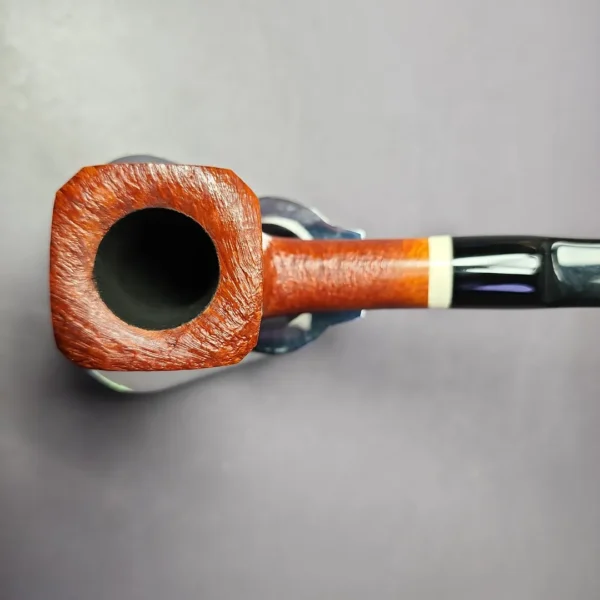 Sean Reum Glacier Sandblasted Panel Pot Briar Pipe, New - Image 5
