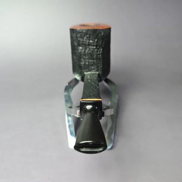 Piero Vitale Sandblasted Panel Billiard w/ Maple (Two Star) Handmade Briar Pipe, New - Image 6