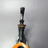 HS Studio XL Sandblasted Cobra Brandy w/ Ebony Estate Briar Pipe, Unsmoked - Image 6
