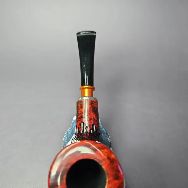 Nording Partially Rusticated Spigot Pot Estate Briar Pipe, Unsmoked - Image 6