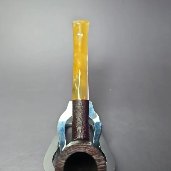 Sean Reum Glacier Sandblasted Featherweight Billiard Briar Pipe, New - Image 6
