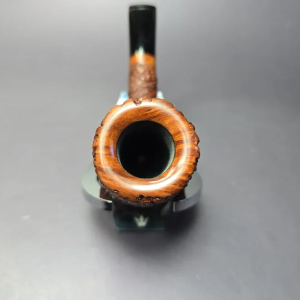 Walt Cannoy Cardinal House Munn E24 Rusticated Nosewarmer Handmade Briar Pipe, New - Image 6