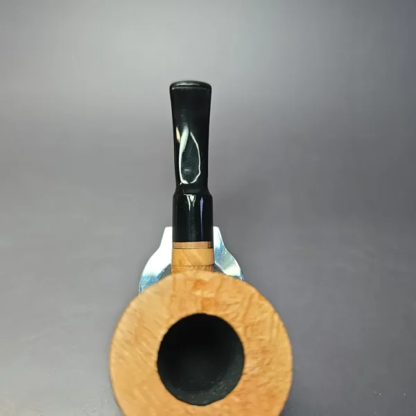Proxima by Piero Vitale Natural Sandblasted Bent Dublin Briar Pipe, New - Image 6