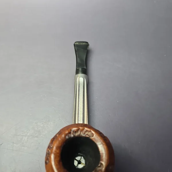 Kirsten CX Rusticated Metal & Briar Estate Pipe, American Estates - Image 6