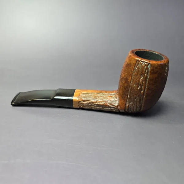 Comoy's Highgate 599 Rusticated Panel Shank Pear Estate Briar Pipe, English Estates - Image 6