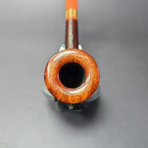 Reid Robertson Sandblasted Dublin w/ Zebrawood Handmade Briar Pipe, New - Image 6