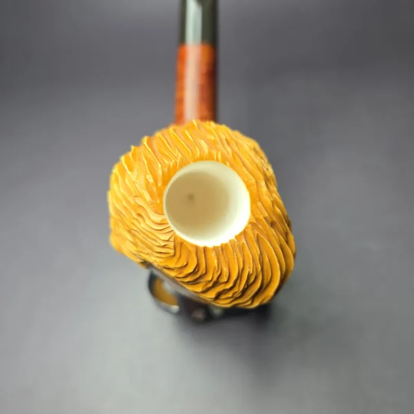 MBSD Meerschaum Masters by Karahan Abraham Lincoln Block Meerschaum Pipe, Briar-Mortise - Image 6