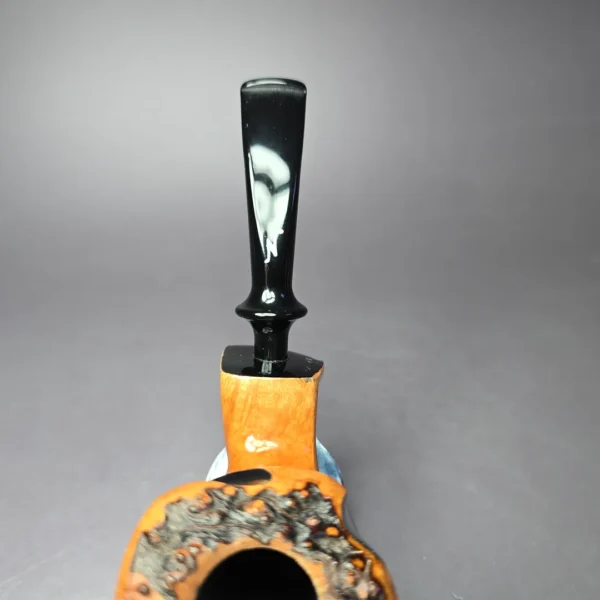Nording Spiral Partially Rusticated Freehand Estate Briar Pipe, Unsmoked - Image 6