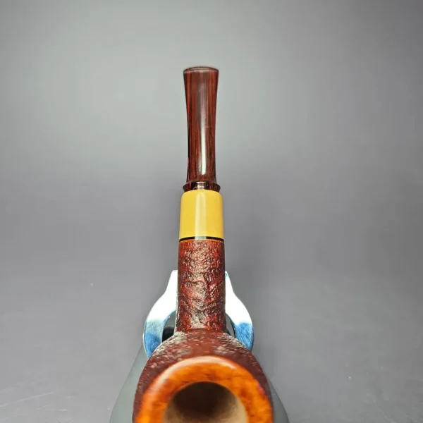 Smith House Sandblasted Billiard w/ Boxwood Handmade Briar Pipe, New - Image 6
