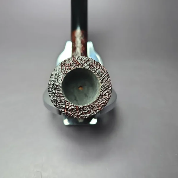 Briarworks Classic C61 Crimson Sandblasted Dublin w/ Black Stem Briar Pipe, New - Image 6