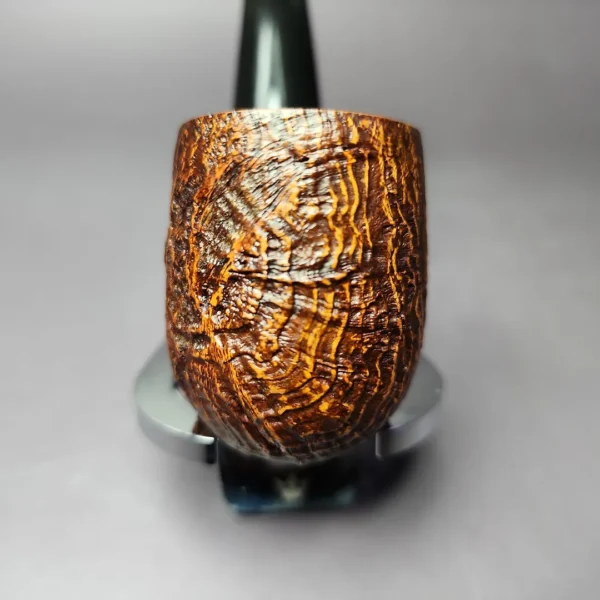 Merchant Service Sandblasted "Full Bent" Bent Billiard Briar Pipe, New - Image 6