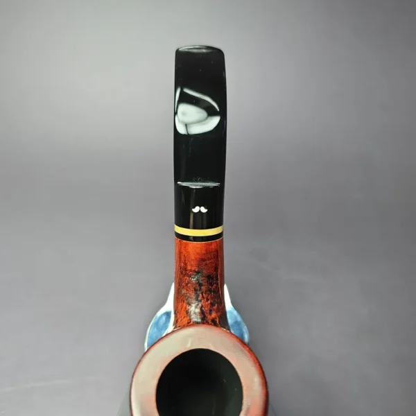 Caminetto 2020/2021 Sandblasted Bent Billiard Estate Briar Pipe, Italian Estates - Image 7