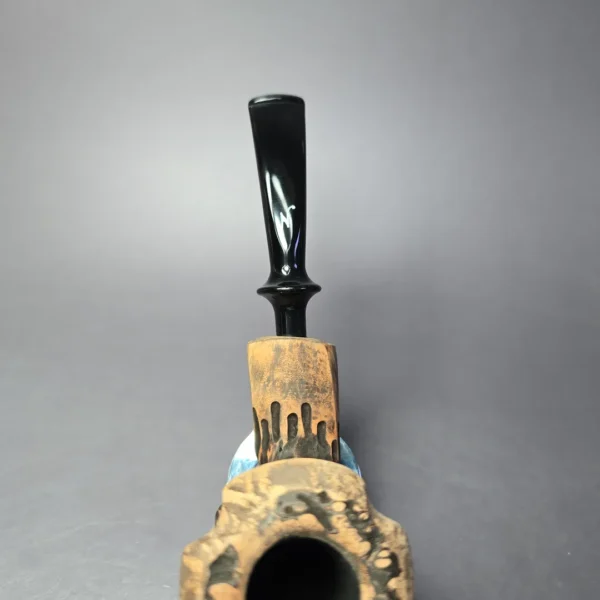 Nording Spruce Partially Rusticated Freehand Estate Briar Pipe, Unsmoked - Image 7