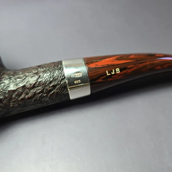 Ferndown Bark 3 Star Rusticated Panel Apple Estate Briar Pipe, English Estates - Image 7