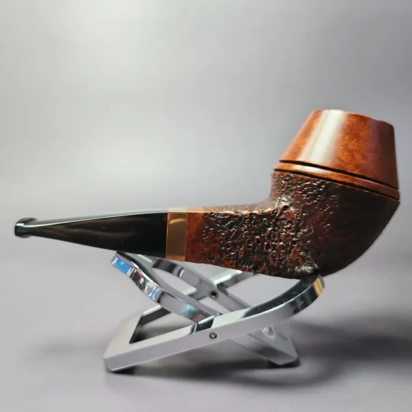 Morgan BlackJack 32 Partially Sandblasted Bulldog Briar Pipe, New - Image 7